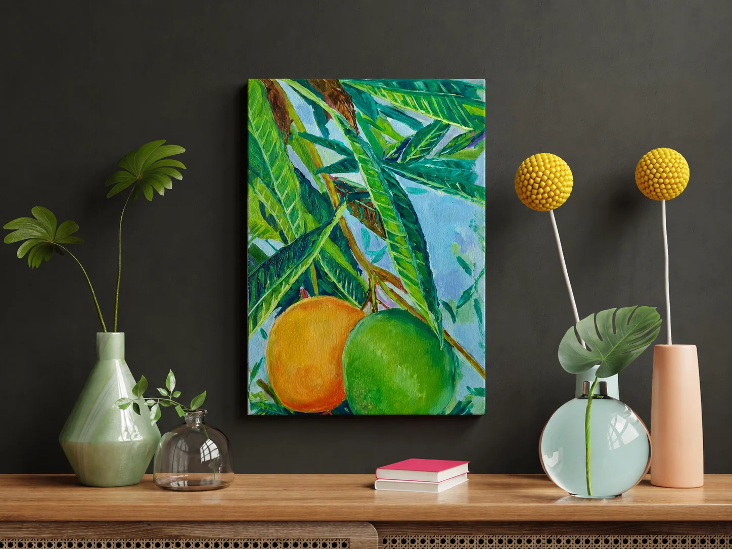 Graham Mangoes — tropical fruit oil painting